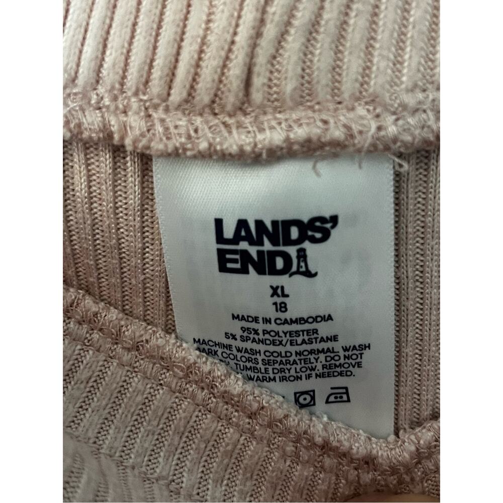 Lands’ End Ribbed Drawstring Lounge Pants - Picture 2 of 2